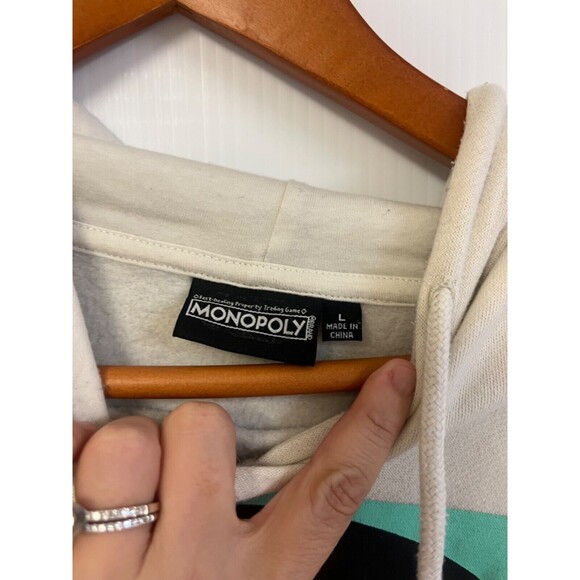 Monopoly Hoodie Jacket Size‎ L Custom Marbled Design - Picture 5 of 5